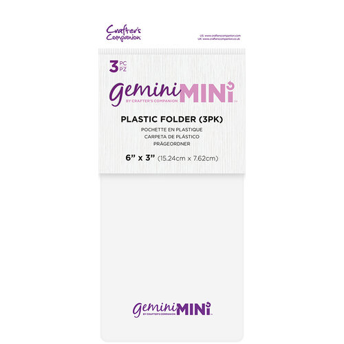 Crafter's Companion - Gemini Mini - Accessories - Plastic Folder - 3 pack 1 Crafter's Companion - Gemini Mini - Accessories - Plastic Folder - 3 pack