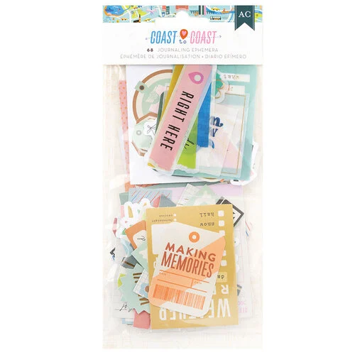 American Crafts - Coast-To-Coast Collection - Ephemera - Journaling 1 American Crafts - Coast-To-Coast Collection - Ephemera - Journaling