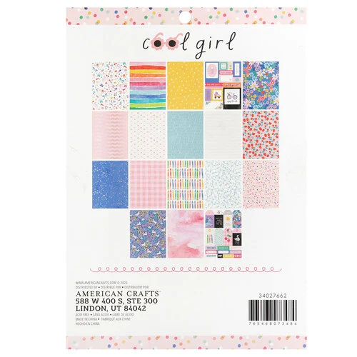 Pebbles - Cool Girl Collection - 6 x 8 Paper Pad