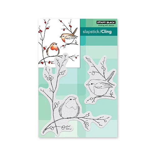 Penny Black - Winter Collection - Cling Mounted Rubber Stamps - Feathered Friends 1 Penny Black - Winter Collection - Cling Mounted Rubber Stamps - Feathered Friends