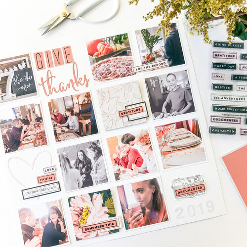 Scrapbook.com - Clear Photopolymer Stamp Set - Wordfetti Documented