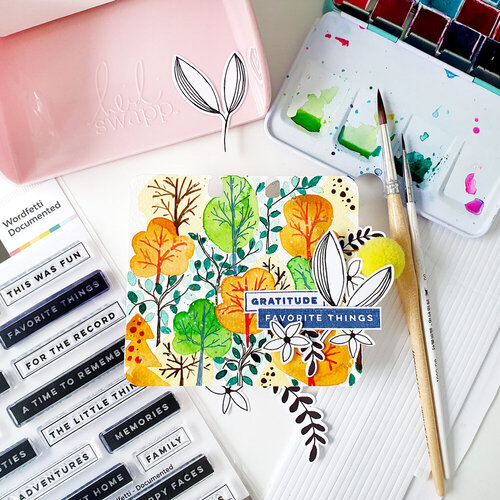 Scrapbook.com - Clear Photopolymer Stamp Set - Wordfetti Documented