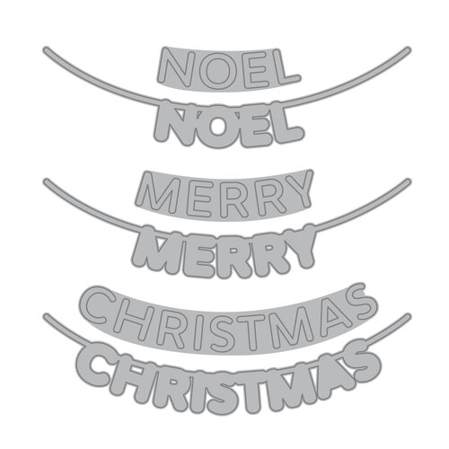 Scrapbook.com - Decorative Die Set - Holiday Sentiments Banners - Noel, Merry Christmas 2 Scrapbook.com - Decorative Die Set - Holiday Sentiments Banners - Noel, Merry Christmas