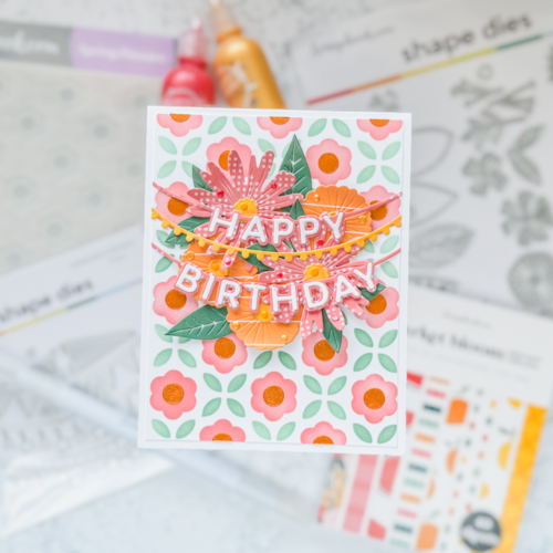 Scrapbook.com - Decorative Die Set - Market Bloom - Florals 4 Scrapbook.com - Decorative Die Set - Market Bloom - Florals