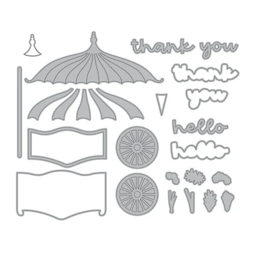 Scrapbook.com - Decorative Die Set - Market Bloom - Flower Cart 2 Scrapbook.com - Decorative Die Set - Market Bloom - Flower Cart