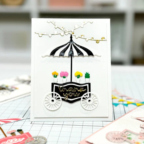 Scrapbook.com - Decorative Die Set - Market Bloom - Flower Cart 4 Scrapbook.com - Decorative Die Set - Market Bloom - Flower Cart