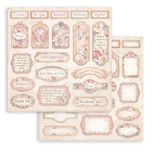 Stamperia - Romance Forever Collection - 8 x 8 Paper Pad 11 Stamperia - Romance Forever Collection - 8 x 8 Paper Pad