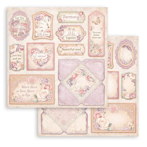 Stamperia - Romance Forever Collection - 8 x 8 Paper Pad 6 Stamperia - Romance Forever Collection - 8 x 8 Paper Pad