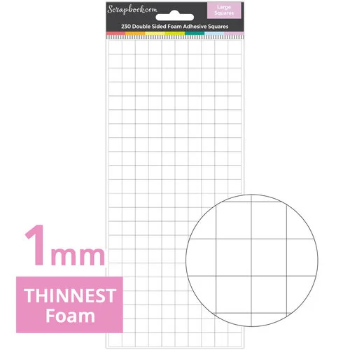 Scrapbook.com - Double Sided Adhesive Foam Squares - White - 1mm Thickness - Large Squares 1 Scrapbook.com - Double Sided Adhesive Foam Squares - White - 1mm Thickness - Large Squares