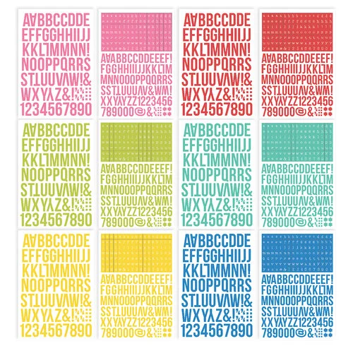 Simple Stories - Color Vibe Collection - Sticker Book - Alpha - Summer
