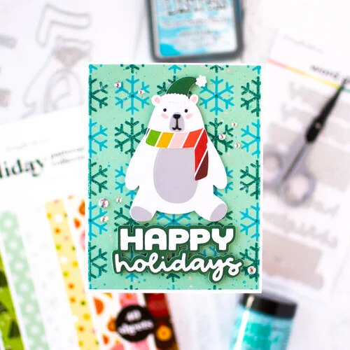 Scrapbook.com - Decorative Die Set - Happy Holidays - Christmas - Sentiments I