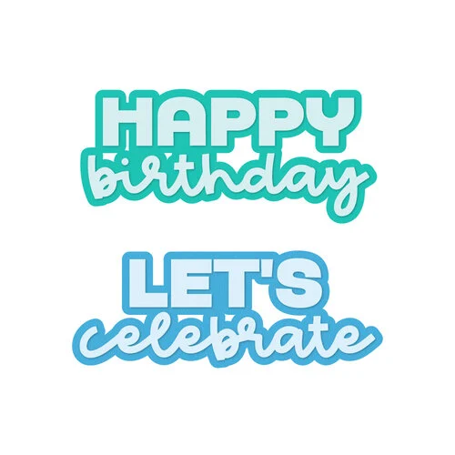 Scrapbook.com - Decorative Die Set - Market Bloom - Let's Celebrate, Happy Birthday - Sentiments 1 Scrapbook.com - Decorative Die Set - Market Bloom - Let's Celebrate, Happy Birthday - Sentiments
