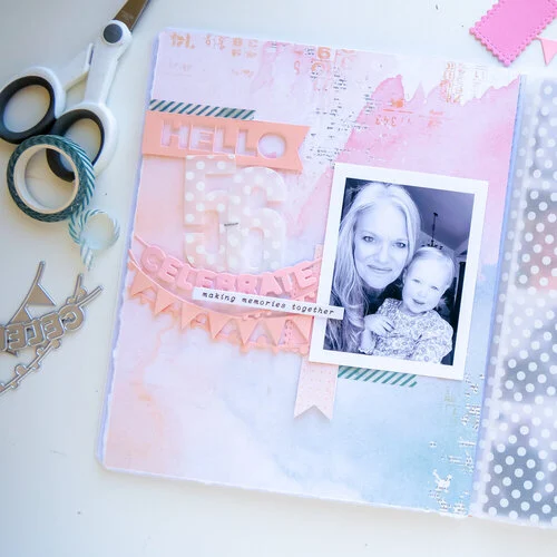 Scrapbook.com - Decorative Die Set - Birthday Sentiments Banners - Celebrate