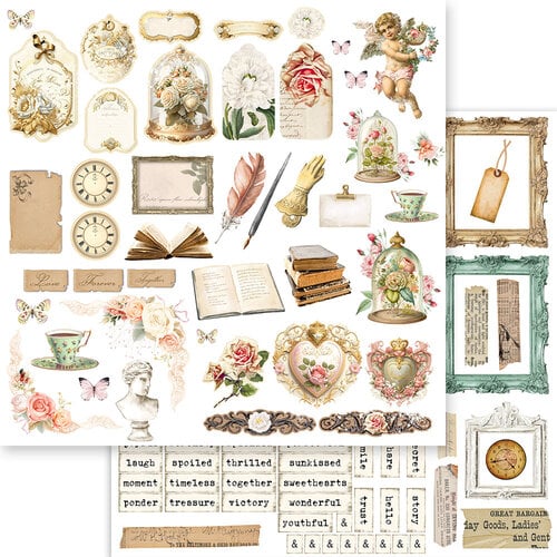 Memory Place - Cherished Elegance Collection - 12 x 12 Double Sided Paper - Beloved 1 Memory Place - Cherished Elegance Collection - 12 x 12 Double Sided Paper - Beloved