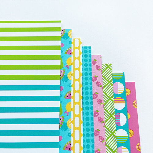 Catherine Pooler Designs - Bubbling Over Collection - 6 x 6 Patterned Paper Pack - Bubbleberry
