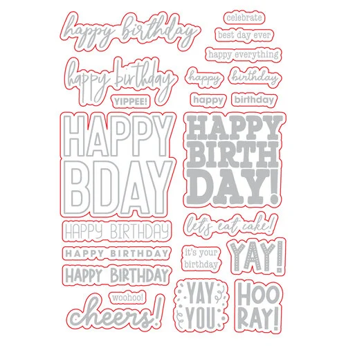 Scrapbook.com - Coordinating Die Set - Happy Birthday