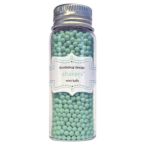 Doodlebug Design - Monochromatic Collection - Shakers - Mint Balls 1 Doodlebug Design - Monochromatic Collection - Shakers - Mint Balls