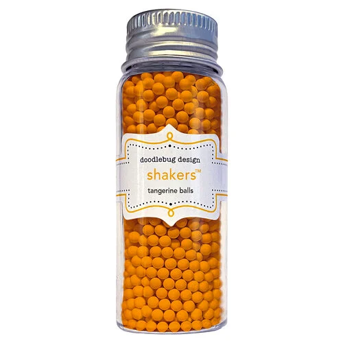 Doodlebug Design - Monochromatic Collection - Shakers - Tangerine Balls