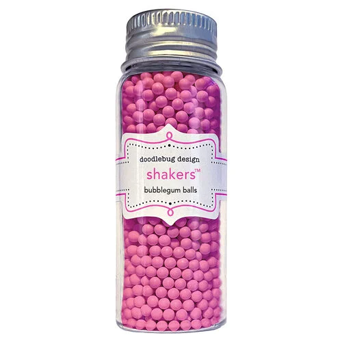 Doodlebug Design - Monochromatic Collection - Shakers - Bubblegum Balls 1 Doodlebug Design - Monochromatic Collection - Shakers - Bubblegum Balls