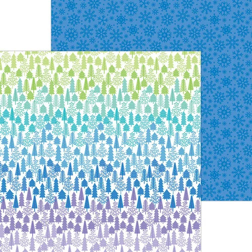 Doodlebug Design - Snow Much Fun Collection - 12 x 12 Double Sided Paper - Wintery Woods 1 Doodlebug Design - Snow Much Fun Collection - 12 x 12 Double Sided Paper - Wintery Woods
