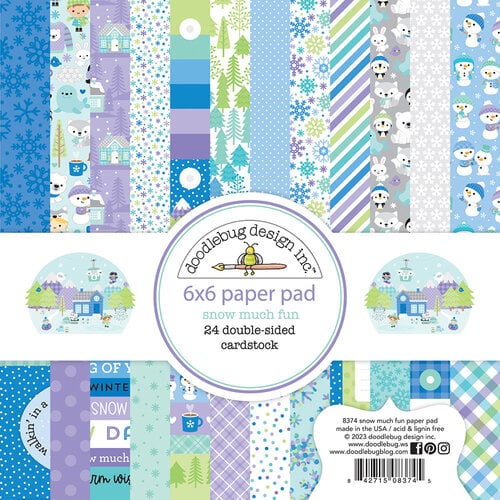Doodlebug Design - Snow Much Fun Collection - 6 x 6 Paper Pad 1 Doodlebug Design - Snow Much Fun Collection - 6 x 6 Paper Pad