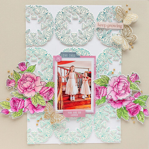 Pinkfresh Studio - Dies - Floral Round Frame