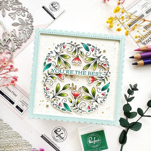 Pinkfresh Studio - Dies - Floral Round Frame