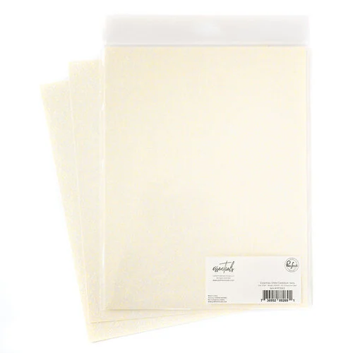 Pinkfresh Studio - Essentials Collection - 8.5 x 11 Paper Pack - Glitter Cardstock - Ivory