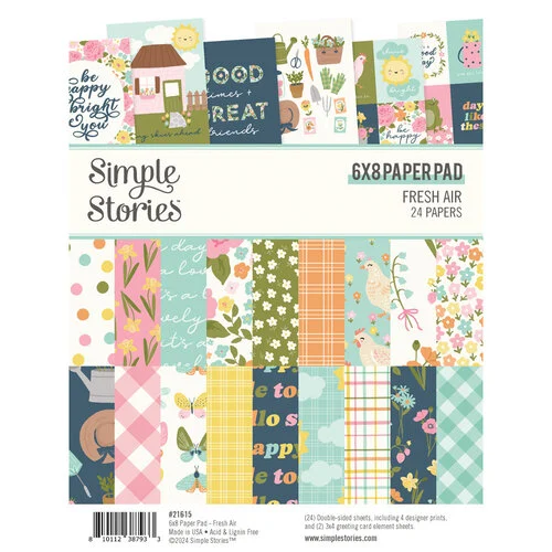 Simple Stories - Fresh Air Collection - 6 x 8 Paper Pad 1 Simple Stories - Fresh Air Collection - 6 x 8 Paper Pad