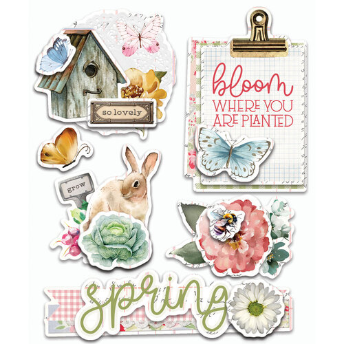 Simple Stories - Simple Vintage Spring Garden Collection - Layered Chipboard 2 Simple Stories - Simple Vintage Spring Garden Collection - Layered Chipboard