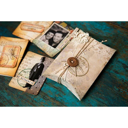 Sizzix - Tim Holtz - Thinlits Dies - Vault Pillow Box and Bag 2 Sizzix - Tim Holtz - Thinlits Dies - Vault Pillow Box and Bag