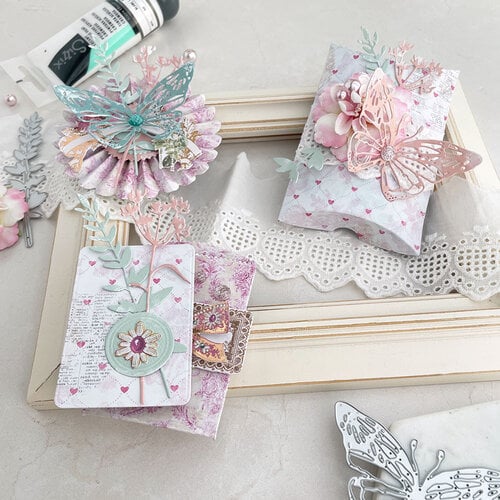 Sizzix - Tim Holtz - Thinlits Dies - Vault Pillow Box and Bag 8 Sizzix - Tim Holtz - Thinlits Dies - Vault Pillow Box and Bag
