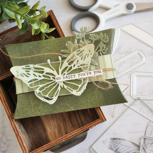 Sizzix - Tim Holtz - Thinlits Dies - Vault Pillow Box and Bag 9 Sizzix - Tim Holtz - Thinlits Dies - Vault Pillow Box and Bag