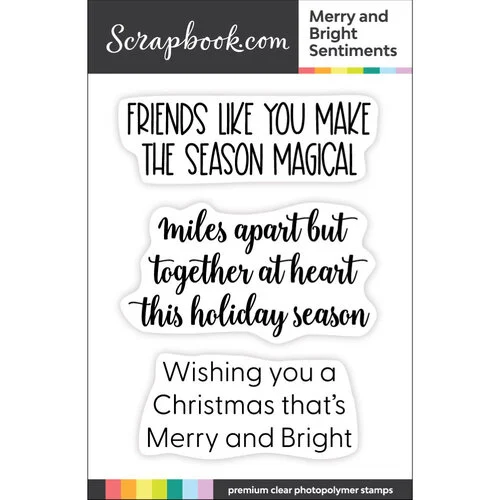 Scrapbook.com - Clear Photopolymer Stamp Set - Merry and Bright Sentiments 1 Scrapbook.com - Clear Photopolymer Stamp Set - Merry and Bright Sentiments