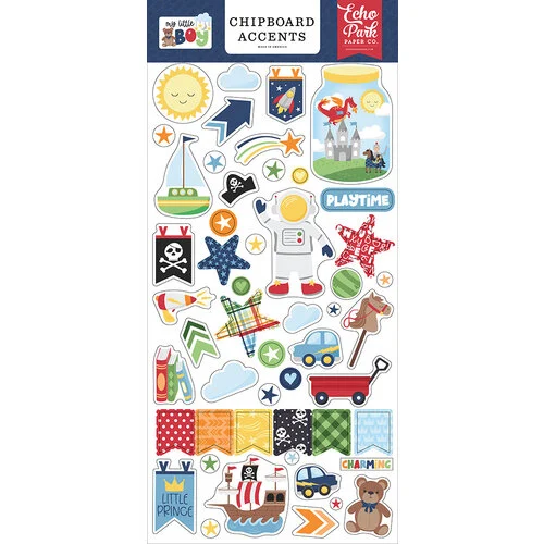 Echo Park - My Little Boy Collection - Chipboard Embellishments - Accents 1 Echo Park - My Little Boy Collection - Chipboard Embellishments - Accents