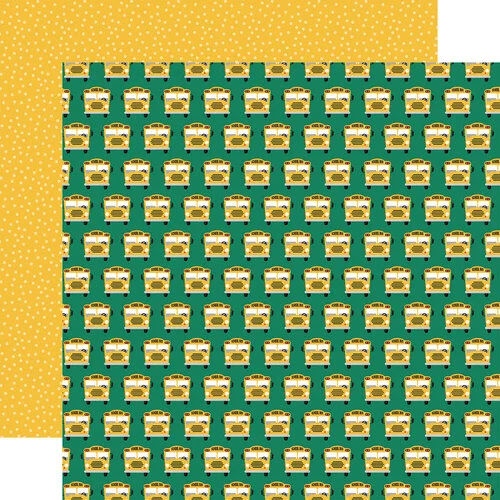 Echo Park - Off To School Collection - 12 x 12 Double Sided Paper - School Bus Ride 1 Echo Park - Off To School Collection - 12 x 12 Double Sided Paper - School Bus Ride
