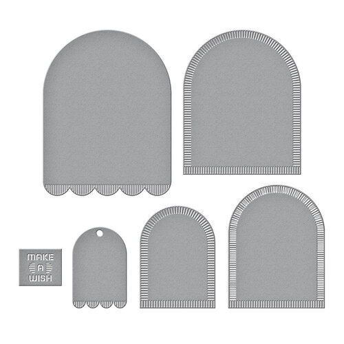 Spellbinders - Monster Birthday Collection - Etched Dies - Make a Wish Arch Labels 2 Spellbinders - Monster Birthday Collection - Etched Dies - Make a Wish Arch Labels