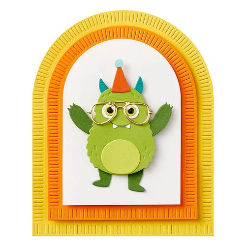 Spellbinders - Monster Birthday Collection - Etched Dies - Make a Wish Arch Labels 4 Spellbinders - Monster Birthday Collection - Etched Dies - Make a Wish Arch Labels