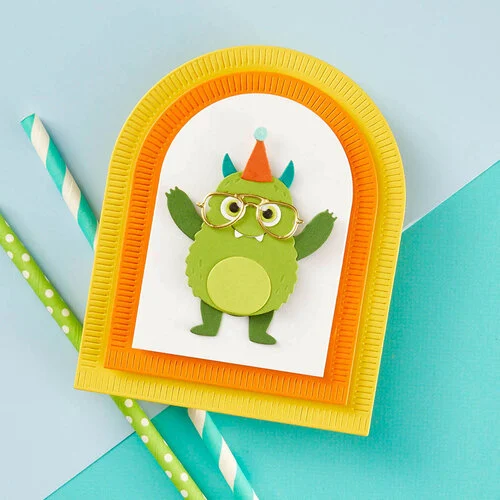Spellbinders - Monster Birthday Collection - Etched Dies - Make a Wish Arch Labels 5 Spellbinders - Monster Birthday Collection - Etched Dies - Make a Wish Arch Labels