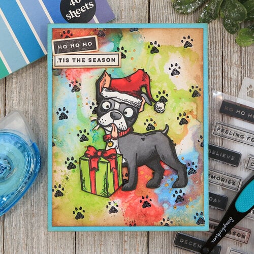Scrapbook.com - Clear Photopolymer Stamp Set - Wordfetti Christmas