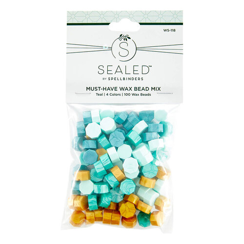 Spellbinders - Sealed Collection - Wax Beads - Mix - Teal