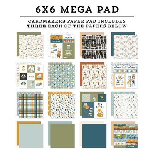 Echo Park - Special Delivery Baby Boy Collection - 6 x 6 Mega Pad 2 Echo Park - Special Delivery Baby Boy Collection - 6 x 6 Mega Pad