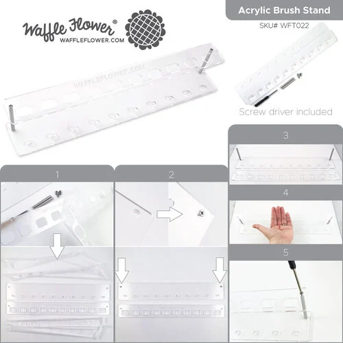 Waffle Flower Crafts - Acrylic Brush Stand