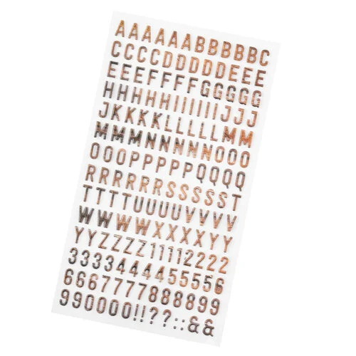 American Crafts - Cedar House Collection - Puffy Stickers - Alpha - Matte