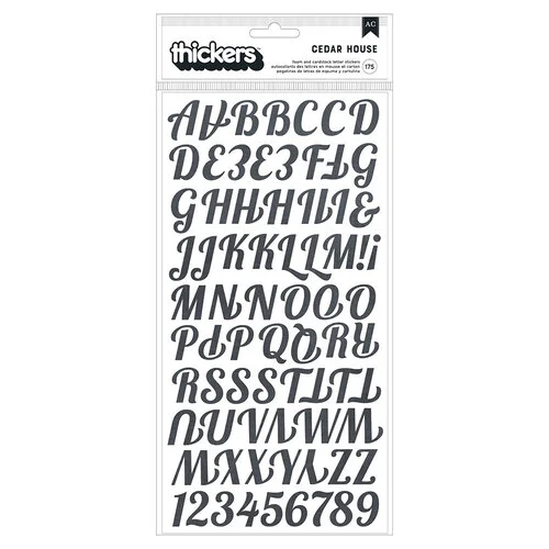 American Crafts - Cedar House Collection - Puffy Stickers - Alpha