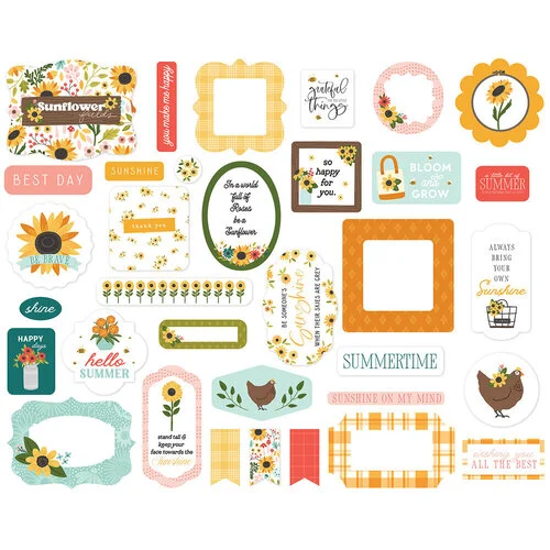 Carta Bella Paper - Sunflower Summer Collection - Ephemera