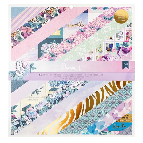 American Crafts - Dreamer Collection - 12 x 12 Paper Pad 1 American Crafts - Dreamer Collection - 12 x 12 Paper Pad