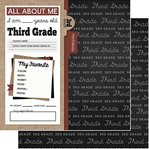 Scrapbook Customs - 12 x 12 Complete Kit - All About Me School Years Kit - 1