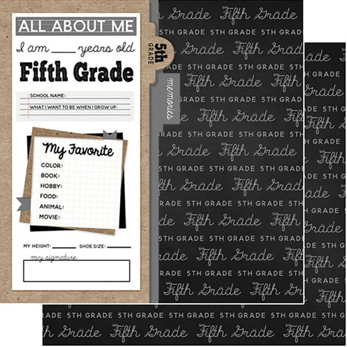 Scrapbook Customs - 12 x 12 Complete Kit - All About Me School Years Kit - 1