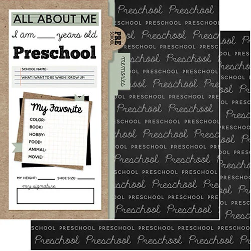 Scrapbook Customs - 12 x 12 Complete Kit - All About Me School Years Kit - 1